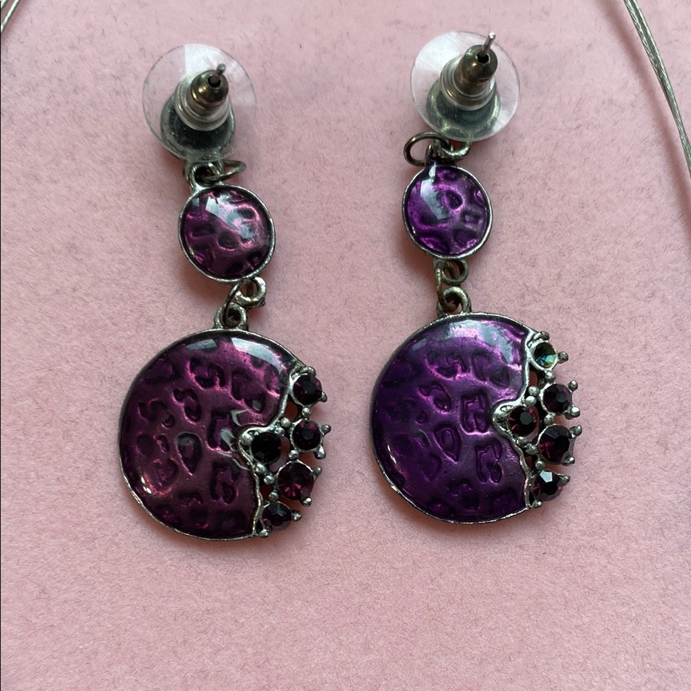 Elegant Purple Jewelry Set. EUC. - Picture 3 of 10